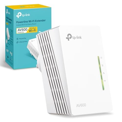TP-Link TL-WPA4220 2-Port Add-On Powerline Adapter, Range Extender, Broadband/WiFi Extender, WiFi Booster/Hotspot, No Configuration Required, UK Plug