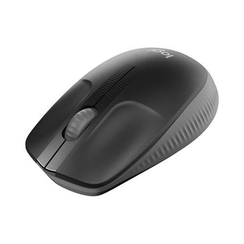 Logitech Wireless Mouse M190, Full Size Ambidextrous Curve Design, 18-Month Battery with Power Saving Mode, USB Receiver, Precise Cursor Control + Scrolling, Wide Scroll Wheel, Scooped Buttons - Black