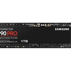 Samsung 990 PRO 1TB PCIe 4.0 (up to 7450 MB/s) NVMe M.2 (2280) Internal Solid State Drive (SSD) (MZ-V9P1T0BW)