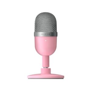 Razer Seiren Mini - USB Condenser Microphone for Streaming (Compact with Supercardioid Polar Pattern, Tiltable Stand, Integrated Shock Absorber) Quartz Pink