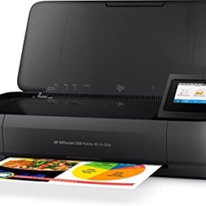 HP Officejet 250 mobile multifunction printer (printer scanner, copier, WLAN, HP ePrint, Wifi Direct, USB, 4800 x 1200 dpi) black