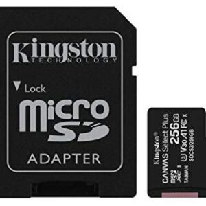 Kingston Canvas Select Plus microSD Card SDCS2/256 GB Class 10 (SD Adapter Included)