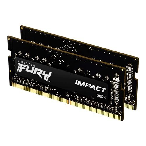 Kingston FURY Impact 32 GB (2 x 16 GB) 3200MHz DDR4 CL20 Laptop Memory Kit of 2 KF432S20IBK2/32