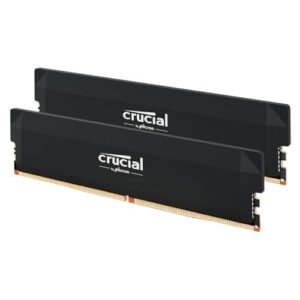 Crucial Pro DDR5 RAM 64GB Kit (2x32GB) 6400MHz CL40, Overclocking Gaming Memory, Intel XMP 3.0 / AMD EXPO, Computer Memory (PC), Black - CP2K32G64C40U5B