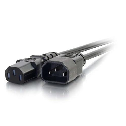 C2G 2 Metre 18 AWG Computer Extension Cord (IEC320C13 to IEC320C14) 6 Foot Kettle Lead/Power Cable, Black