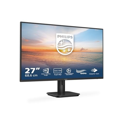 PHILIPS 27E1N1100A - 27 Inch FHD Monitor, 100Hz, IPS, 4ms, Speakers, LowBlue mode, FlickerFree (1920 x 1080, 250 cd/m, VGA/HDMI 1.4)