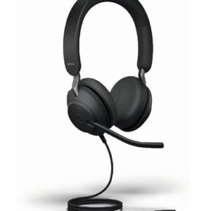 Jabra Evolve2 40 SE Wired Noise-Cancelling Stereo Headset With 3-Mic Call Technology and USB-A Cable - Works with all Leading Unified Communications Platforms such as Zoom and Google Meet - Black