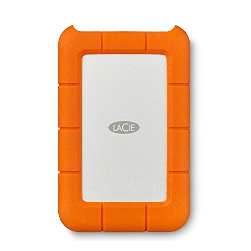 LaCie Rugged USB-C 5TB, Draagbare Externe Harde Schijf, PC Mac iPad & iPhone, Data Rescue Service (STFR5000800)