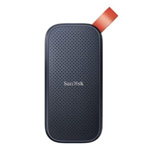 SanDisk Portable SSD 2TB (Read speeds up to 800 MB/s, USB 3.2 Gen 2, NVMe Solid State Performance, Updated firmware, fastening loop made of durable rubber) Grey
