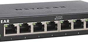 NETGEAR 8 Port Gigabit Network Switch (GS308) - Ethernet Switch - Ethernet Splitter - Plug-and-Play - Silent Operation - Desktop or Wall Mount