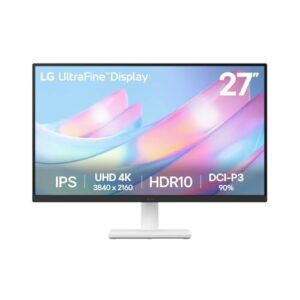 LG 4K UHD Monitor 27US550, 27 inch, 4K, 60Hz, 5ms Response Time, IPS Panel, Smart Energy Saving, HDMI, White