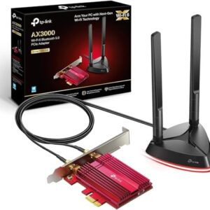 TP-LINK AX3000 Wi-Fi 6 Bluetooth 5.2 PCI Express Adapter with Two Antennas, Intel AX200, PCIe Network Interface Card for Desktop, Low-Profile Bracket Included ( Archer TX3000E)