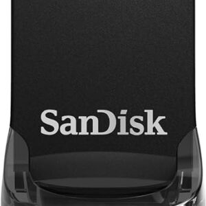 SanDisk 256GB Ultra Fit USB 3.2 Flash Drive, USB Stick, memory stick for laptops and gaming consoles, plug-and-stay, speeds up to 400 MB/s read, RescuePRO data recovery software, Black