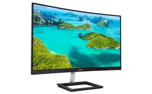 Philips 325E1C- 32 inch QHD Curved Monitor, 75Hz, 4ms, VA, AMD FreeSync, Flicker Free, Smart Image (2560 x 1440, 250 cd/m, HDMI 1.4/VGA/.DP 1.2)