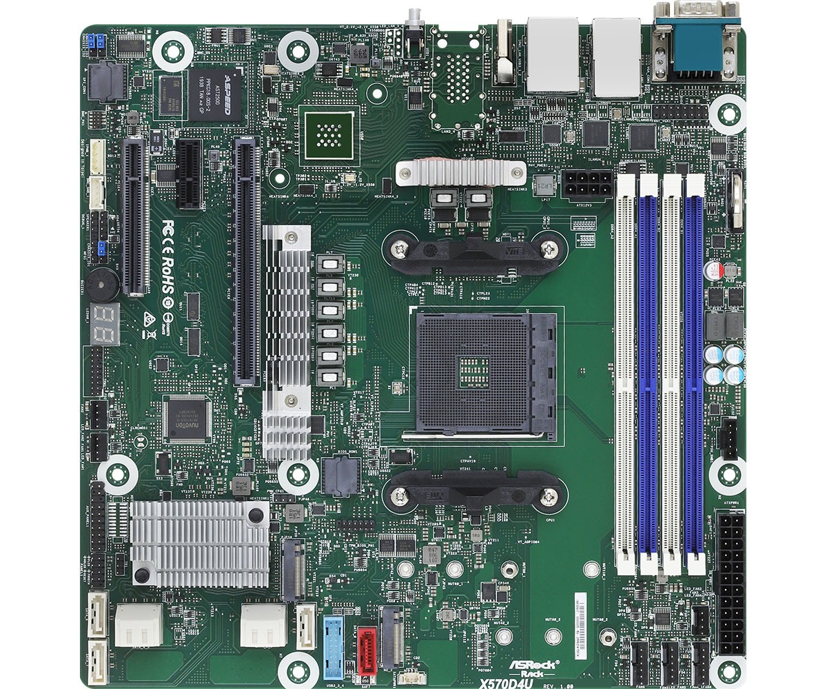 ASRock Mainboard X570D4U Micro ATX Socket AM4