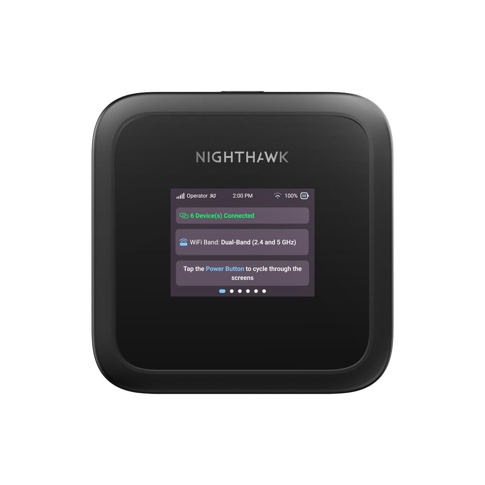 Netgear Nighthawk M3, 5G Router with Sim Slot, Portable WiFi Hotspot for Personal/Business, Mifi Device 4g 5g Unlocked, WiFi 6, up to 32 Devices, up to 2.5Gbps (MH3150)
