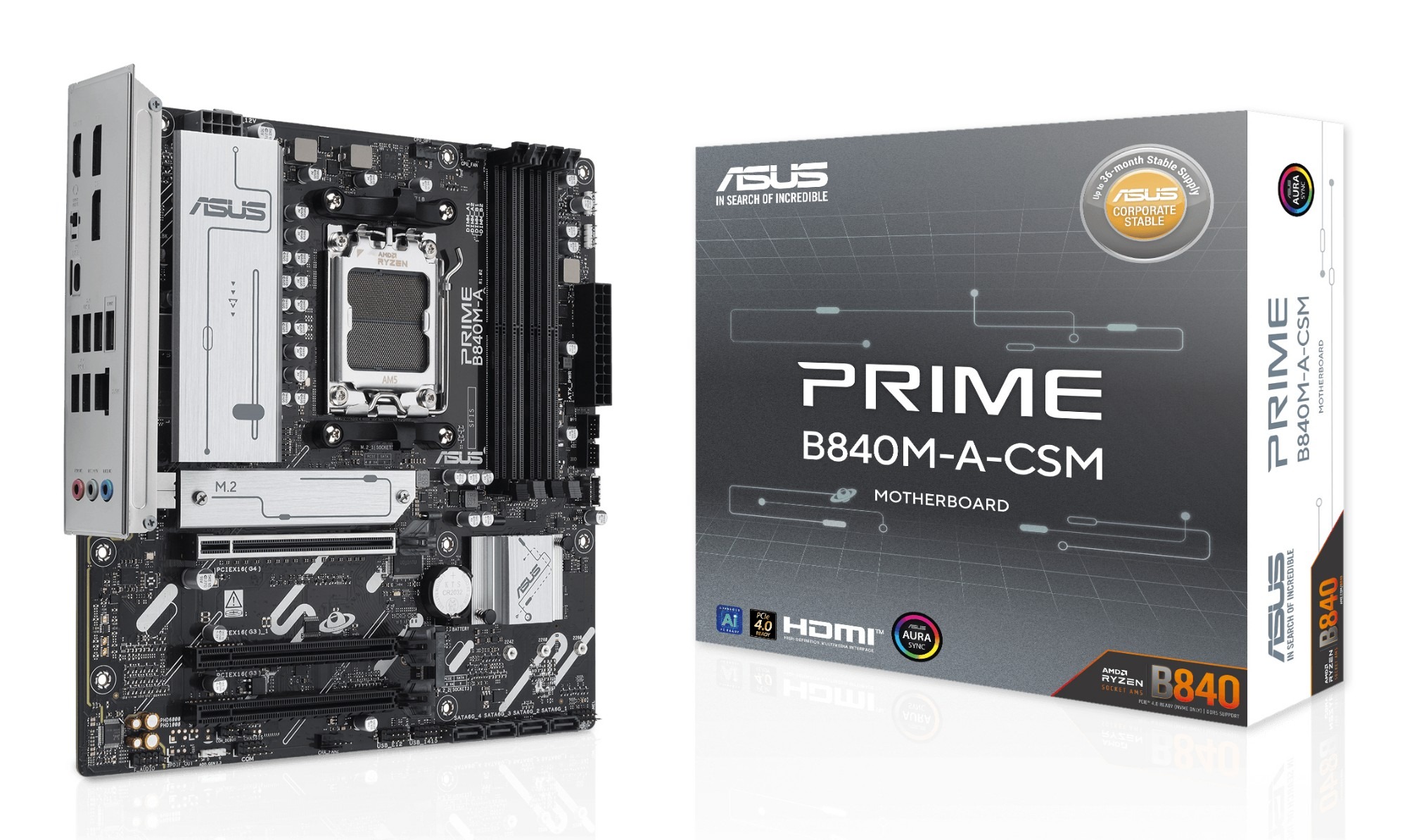 ASUS PRIME B840M-A-CSM, AMD, Sockel AM5, AMD Ryze