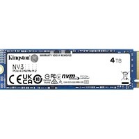 Kingston NV3 (SNV3S/4000G) 4TB NVMe SSD, M.2 Interface, PCIe Gen4, 2280, Read 6000 MB/s, Write 5000 MB/s, 3 Year Warranty