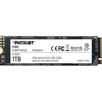 Patriot P300 (P300P1TBM28) 1TB NVMe SSD, M.2 Interface, PCIe Gen3, 2280, Read 2100MB/s, Write 1650MB/s, 3 Year Warranty