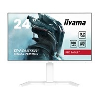 iiyama G-MASTER GB2470HSU-W6 Red Eagle 23.8 inch IPS Monitor, Full HD, 0.2ms, HDMI, DisplayPort, USB Hub, Freesync, 180Hz, Speakers, Internal PSU, Height Adjustable, Pivot, VESA, White