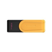 Kingston DataTraveler Exodia S DTXS/512GB USB Flash Drive, 512GB, USB 3.2, Black/Yellow, Swivel Cap Design