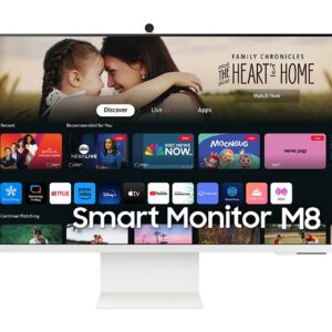 Samsung M80D UHD 32" Smart Monitor with Speakers and Remote - White